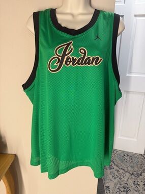 Jordan green sleeveless jersey for women